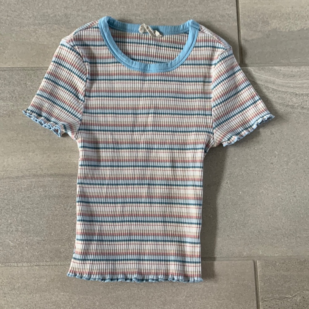 small colored very stretchy top